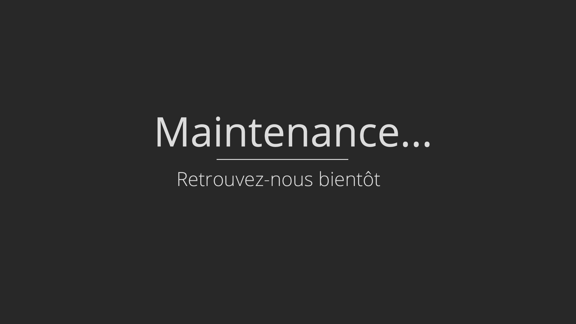 Maintenance